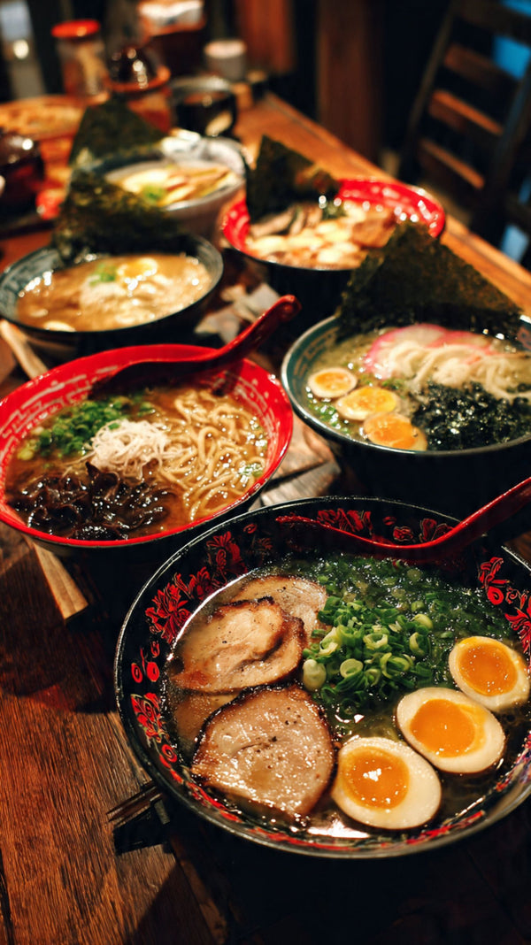 Japanese ramen selection
