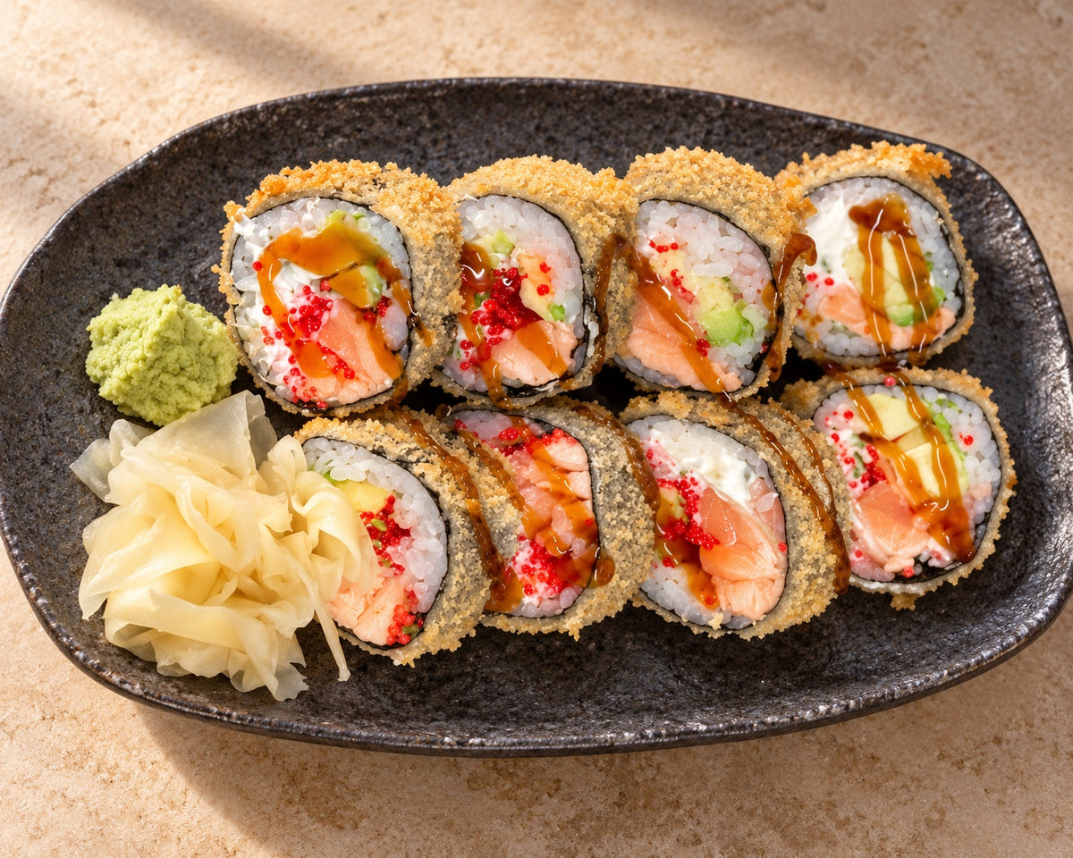 sake tempura 8 pcs